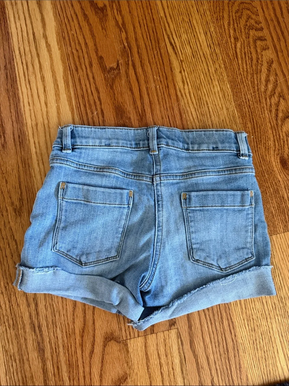 Crewcuts Light Blue Denim Rolled-Hem Girl's Shorts